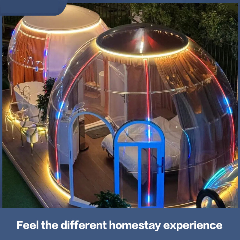 PC mobile Internet celebrity restaurant Bubble room Outdoor homestay Transparent tent glass sun room