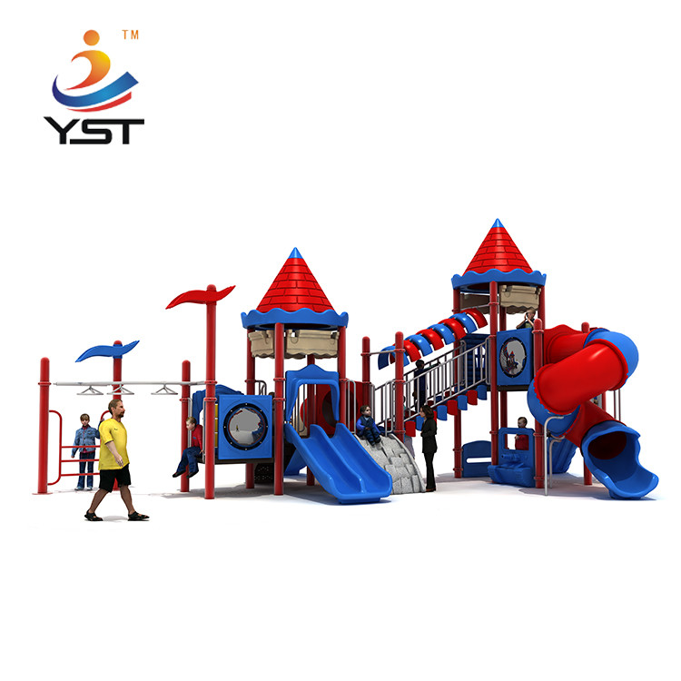 PVC Coated Kids Playground Slide Galvanized Backyard Swing Sets
