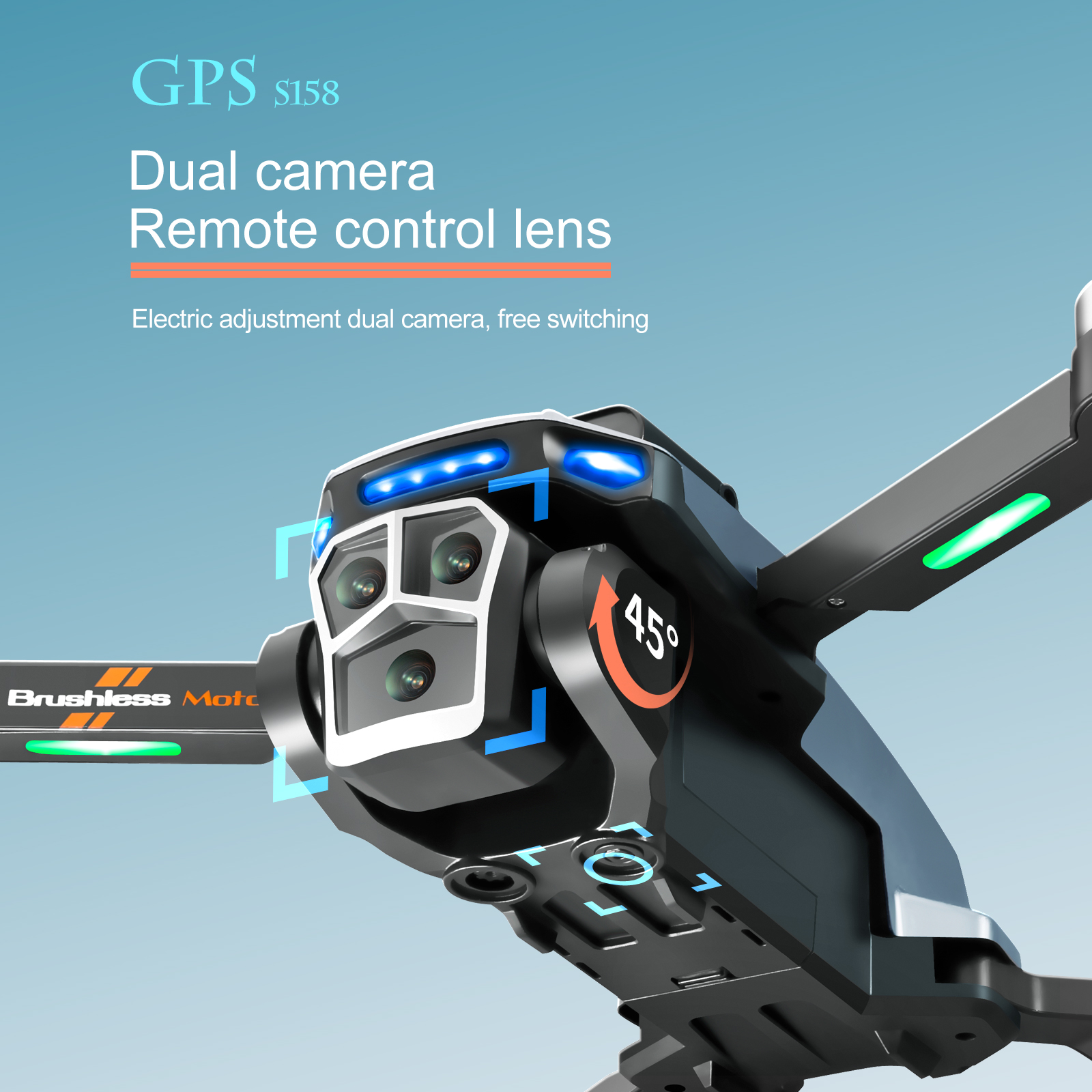 Maximum Flight Time S158 Mini Drone Foldable Quadcopter RC Dron with Obstacle Avoidance and Optical Flow Positioning