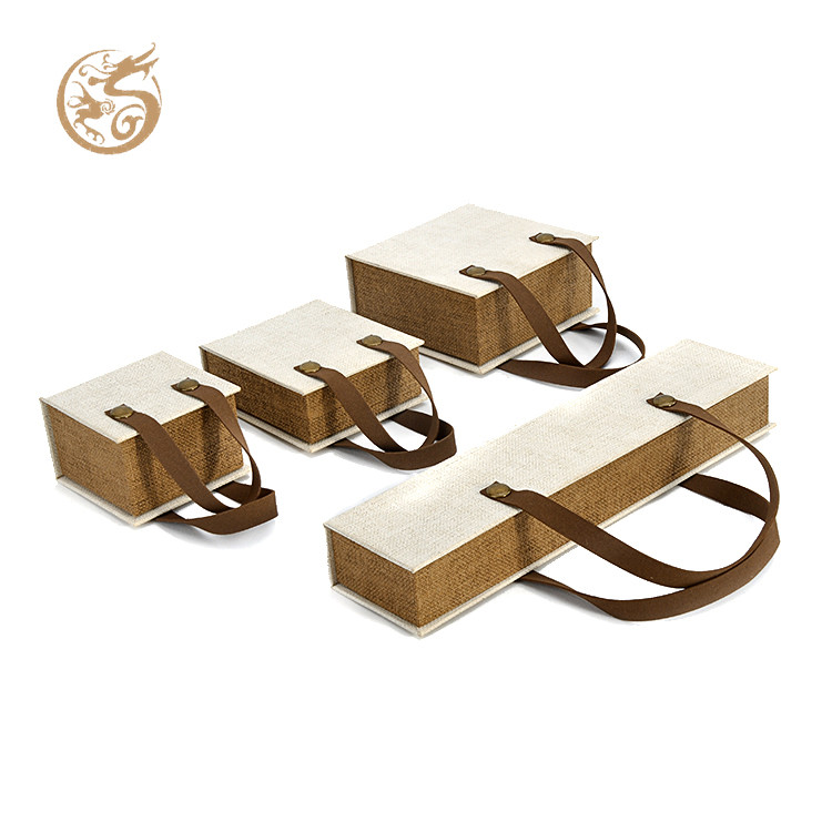 Magnetic Hard Paperboard Box for Jewelry Necklace Bracelet Texturepaper Book Shape