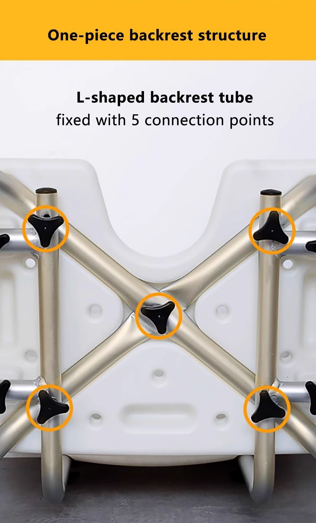 Professional Aluminum Shower Chairs for Disabled Non-Slip Bathtub Shower Chair Seat