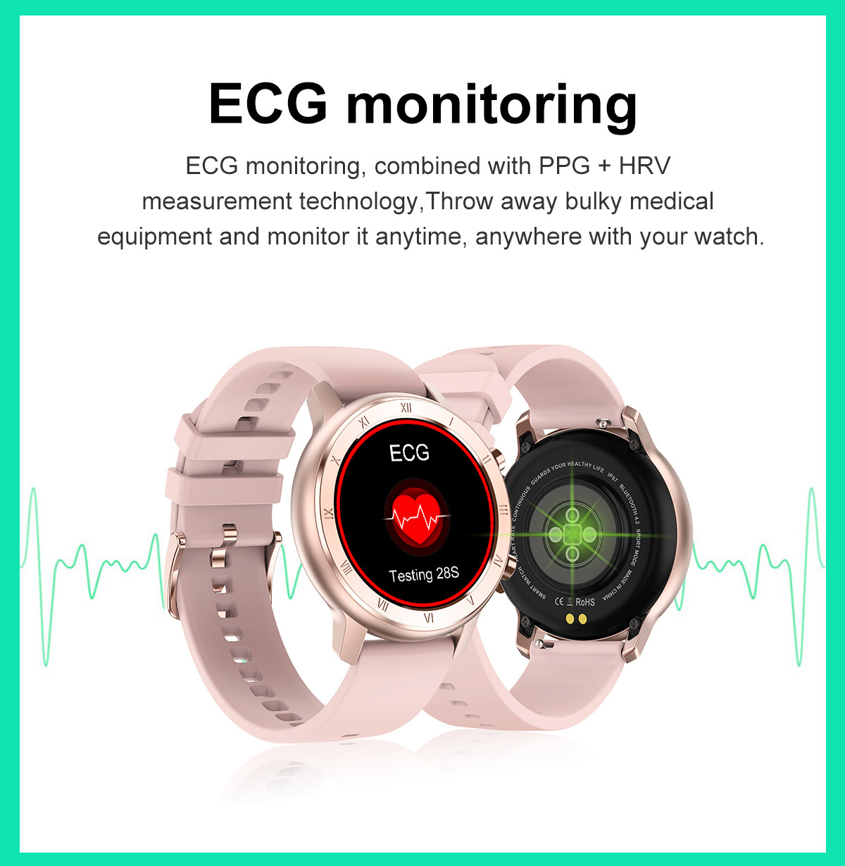 DT89 Smart Watch Women Men ECG Heart Rate Monitoring Blood Pressure IP68 Waterproof Fitness Tracker Lady Smart Band