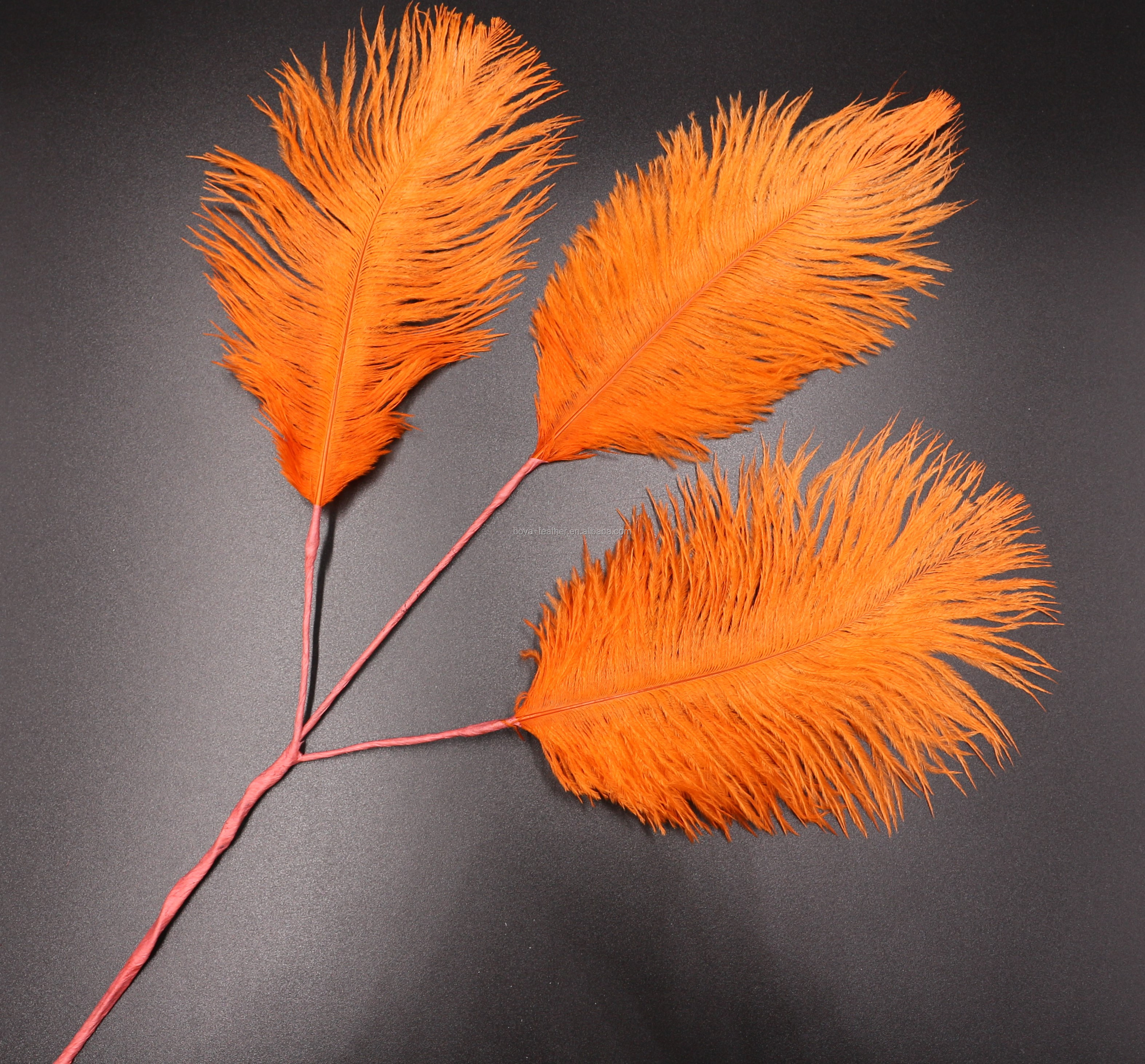 Event Party Supplies Must-Have Ostrich Feather Spray with Wire Accessory Shipping Worldwide