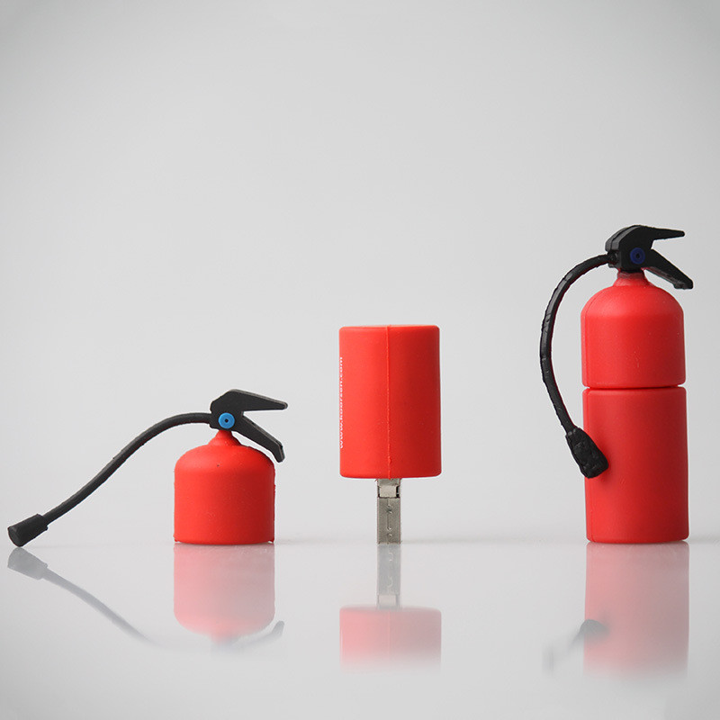 Fire Extinguisher Shape Cheap USB Flash Drive Logo Customized