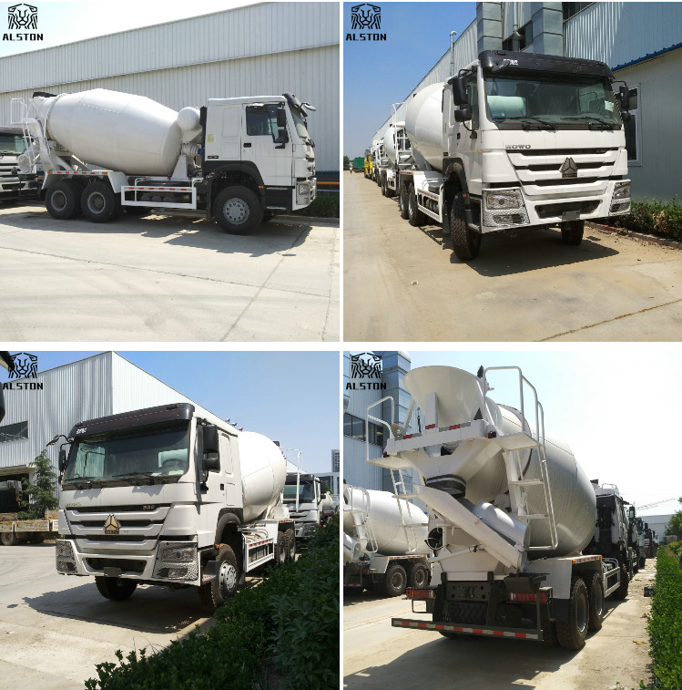 Diesel Power 25000kgs Used Howo Trucks , Used Concrete Cement Mixer Truck