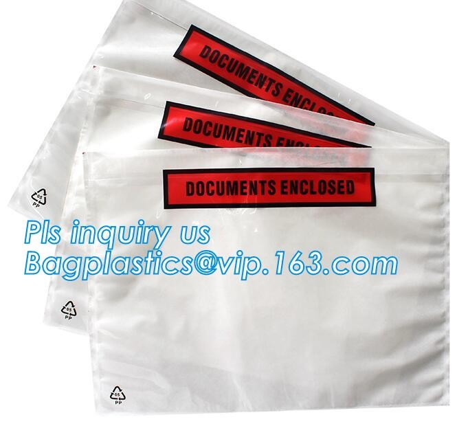 PP film 178*140mm invoice enclosed packing list envelopes, DHL Shipping pockets for waybill, A4 size plastic packing lis