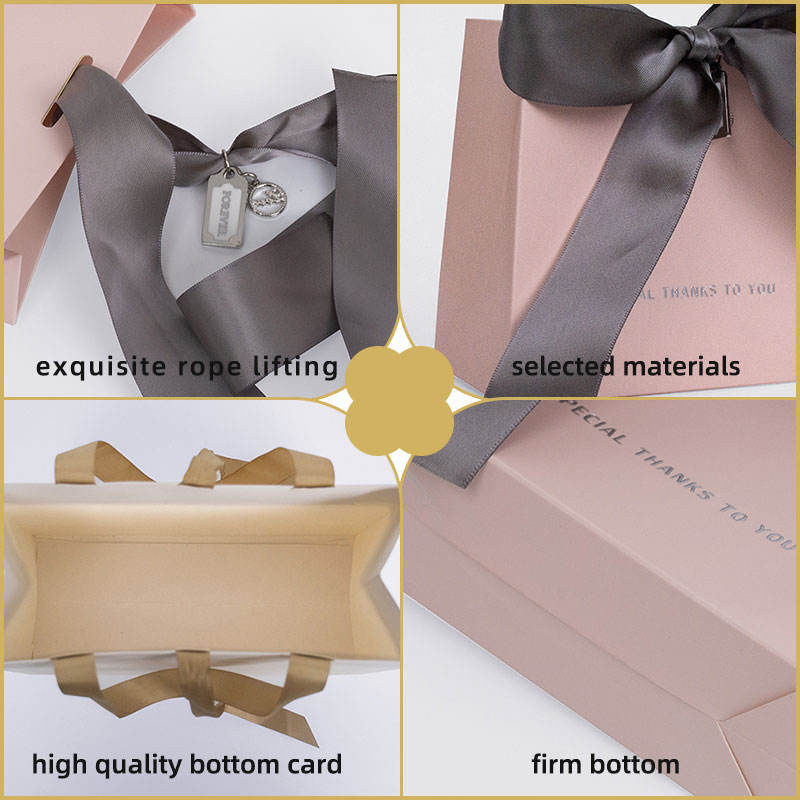 Small Recycled Shopping Bags Gift Paper Bags With Business Name For Jewelry Packaging