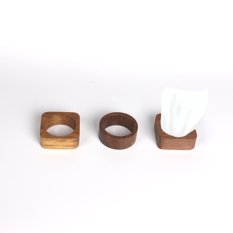 Vintage Wooden Slice Napkin Ring for Decoration or Wedding Acacia Napkin ring set of 4 pcs