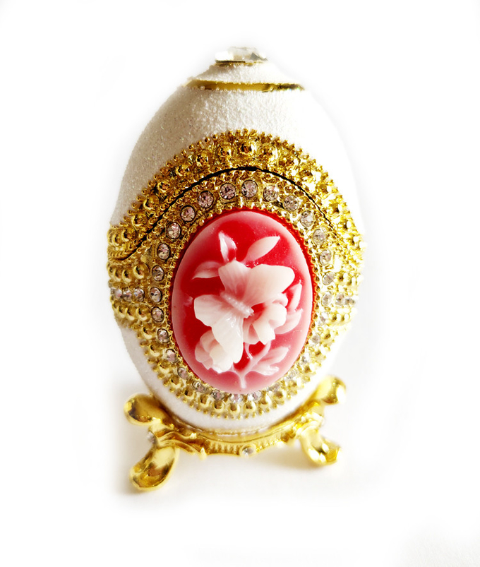 European Easter Egg Jewelry Box Jewel Storage Organizer Event Home Decor Easter Egg Jewelry Box Enamel Trinket box