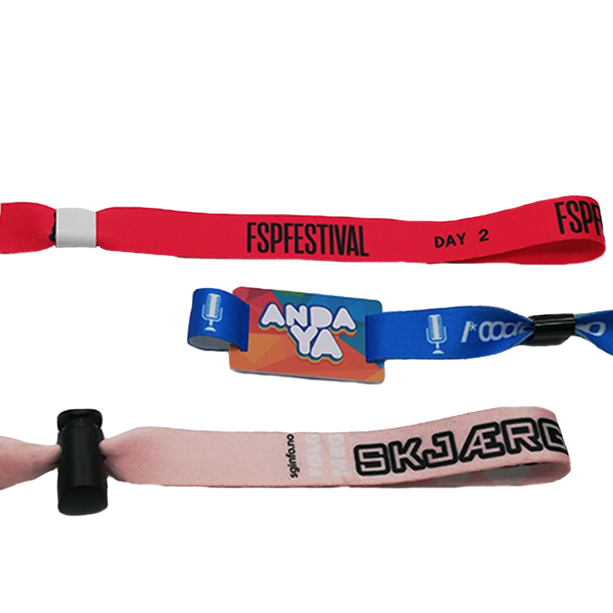 Social Distancing NFC RFID Access Control Wristbands Heat Resistant With Silk Logo Printing
