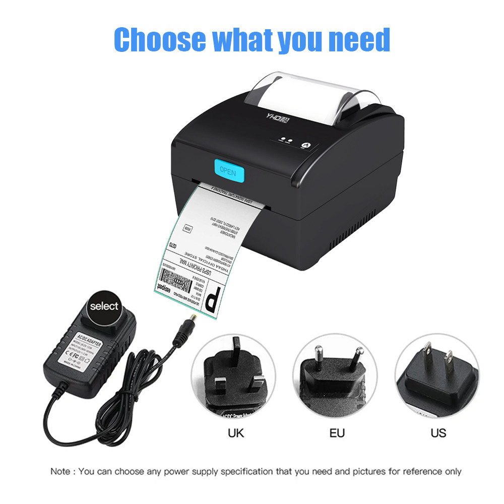 80MM Thermal Barcode Printer Bluetooth Thermal Sticker Label Printer 160mm/Sec