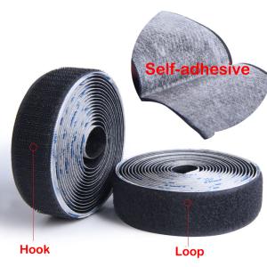Self Adhesive Hook And Loop Strips With Super Sticky Glue Nylon Fabric Fastener