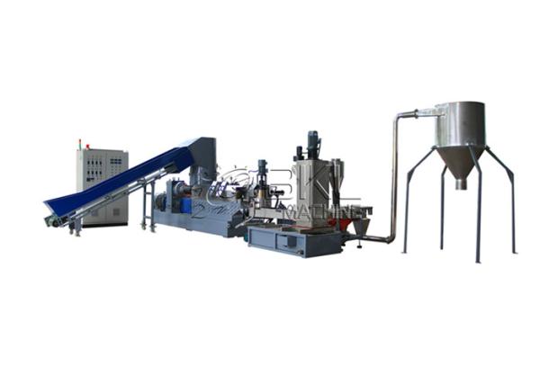 Clean Offcut 90KW Plastic Granulating Line LDPE Film PET Flakes Pelletizing
