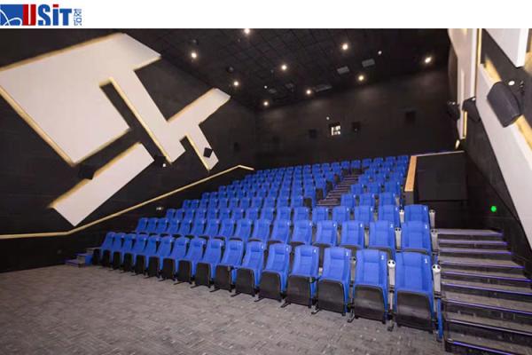 Entertainment Commercial Theater Seating 580mm Center Distance Cinema Theatre