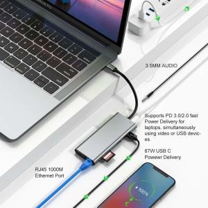 100 Watt Usb C Adapter Power 5 In 1 USB 3.0 Hub TYPE C HDMI 4K 30Hz 5Gbps 100W