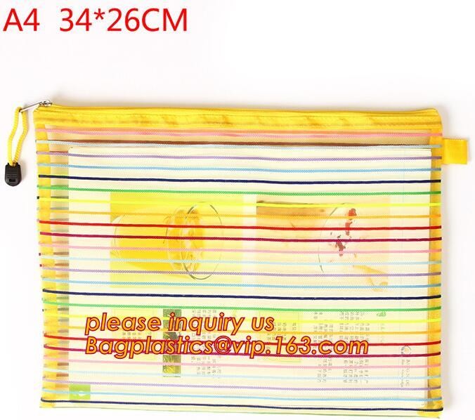 pvc Zip lockkk document file bag,Three-dimensional PVC Document Bag File Zipper Bag with Front Label Pocket bagplastics pac