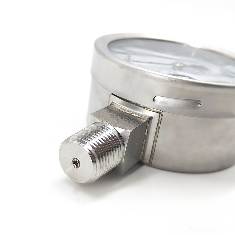 100MM Stainless Steel Liquid Filled Pressure Gauge Bourdon Type 400 Psi CL1.0 Accuracy