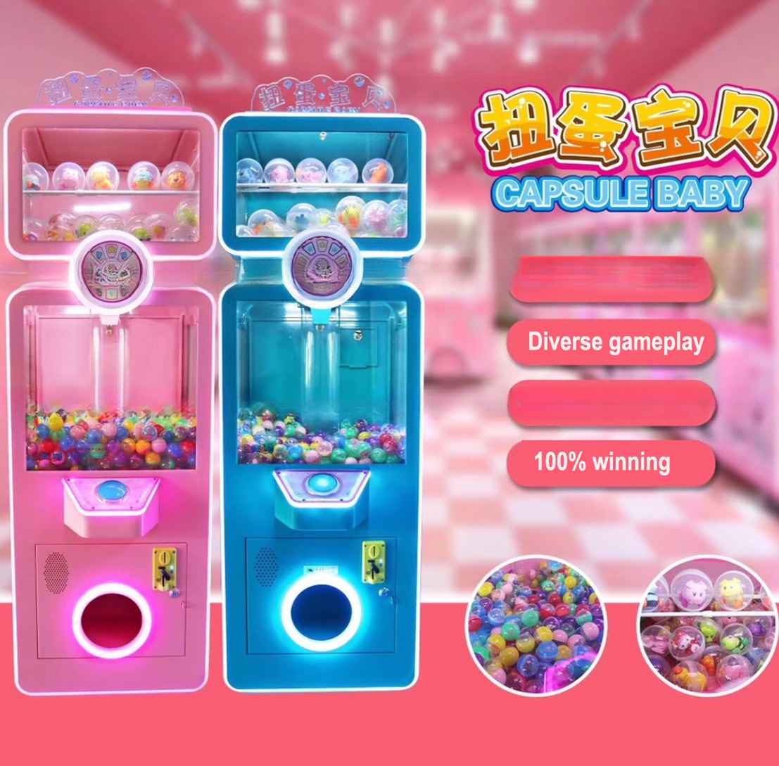 2022 Amusement park pink and green prize capsule gift machine gashapon baby toy machine for malls