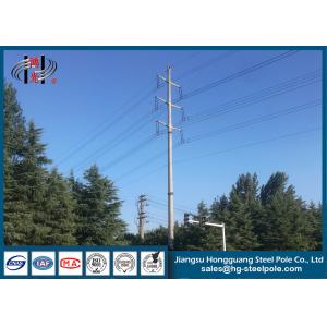 China 110KV Polygonal Pole , Galvanized Steel Pole For Electrical Power Distribution Line on sale