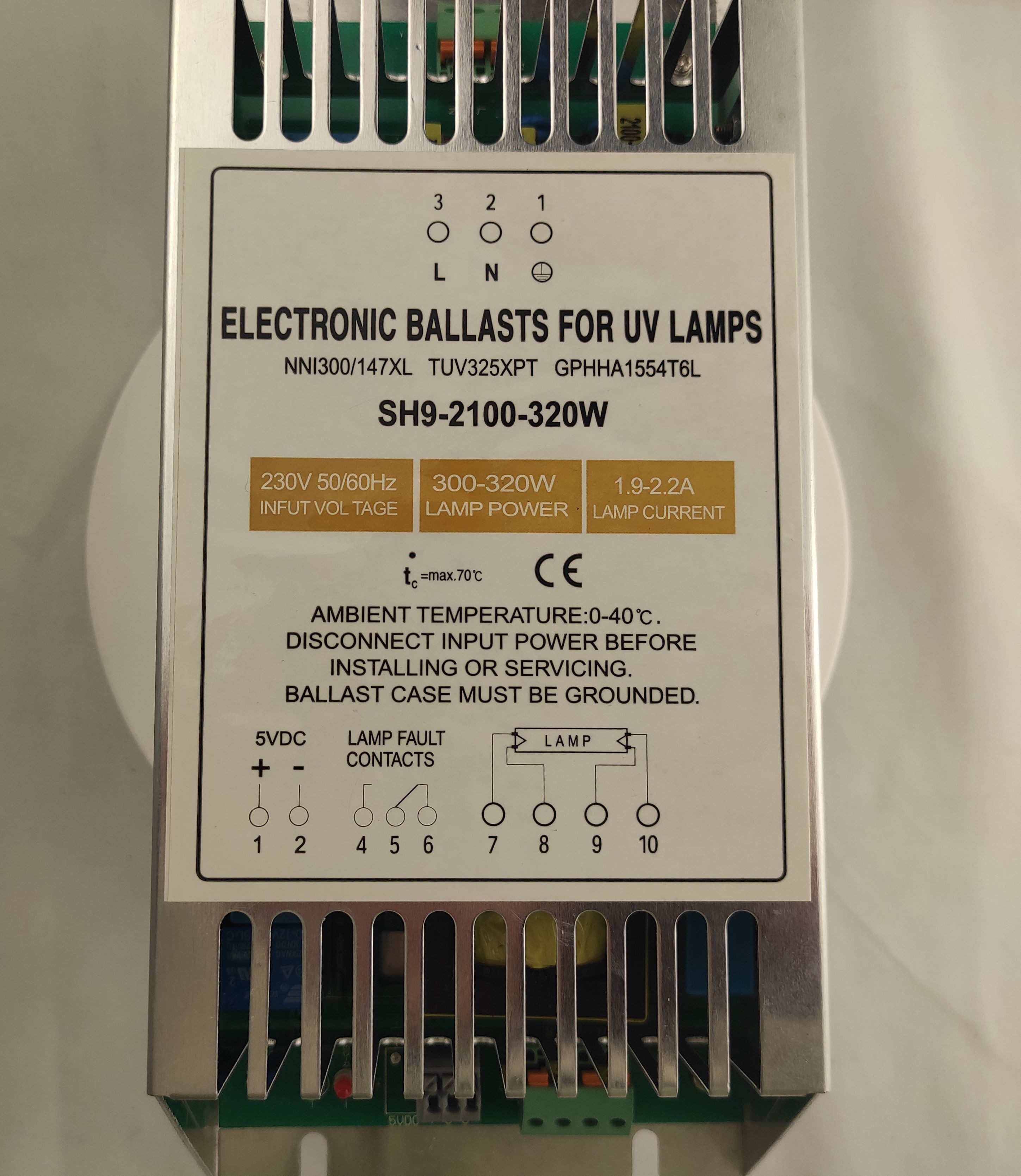 320W Dimming Electronic Ballast For Double Amalgam Germicidal Lamp Reactor