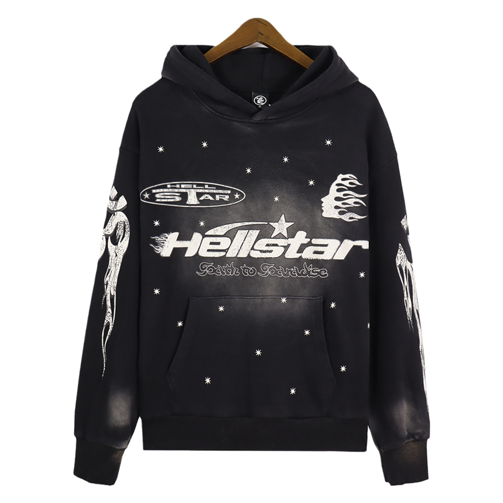 Custom Printing Tracksuit for Men 100% Cotton French Terry Hoodie and Flare Sweatpants Set