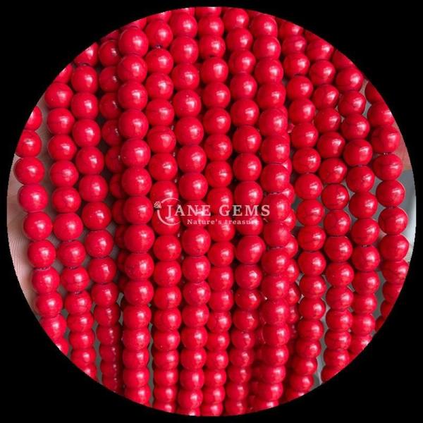 8mm Polished Gems Bead for Jewelry Making Supplies , Various Colors Turquoise