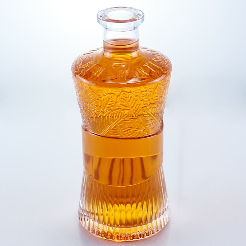 Cap Type Cork 750ml 1000ml Clear Glass Bottle for Gin Rum Vodka Whisky Customized