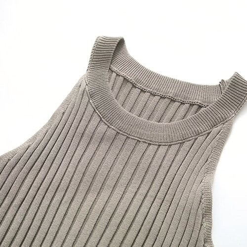 OEM maufactory Summer Narrow Shoulder Vest Skirt Sleeveless New Side Split Pits Sexy Hip Skirt