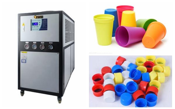 3P 380V 50Hz Industrial Chiller For Plastics Cups Beverage Bottles Caps