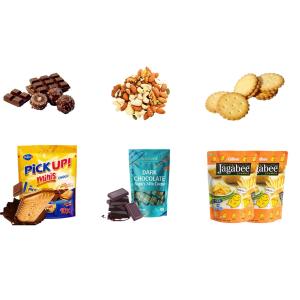 Snacks Nuts Candy Stand Up Zip Lock Pouch Machine Multi Function