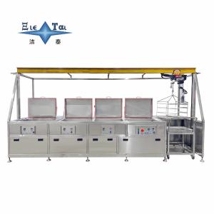 China Semi Automatic Industrial Ultrasonic Parts Washer 28KHZ Ultrasonic Cleaner Equipment With Electric Hoist on sale