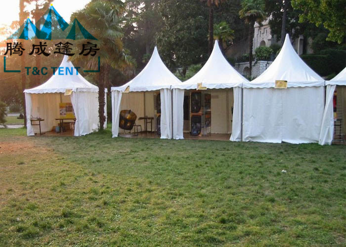 Aluminum Frame Pagoda Canopy Tent 5x5M 6x6M With Double PVC Coated Polyester Textile