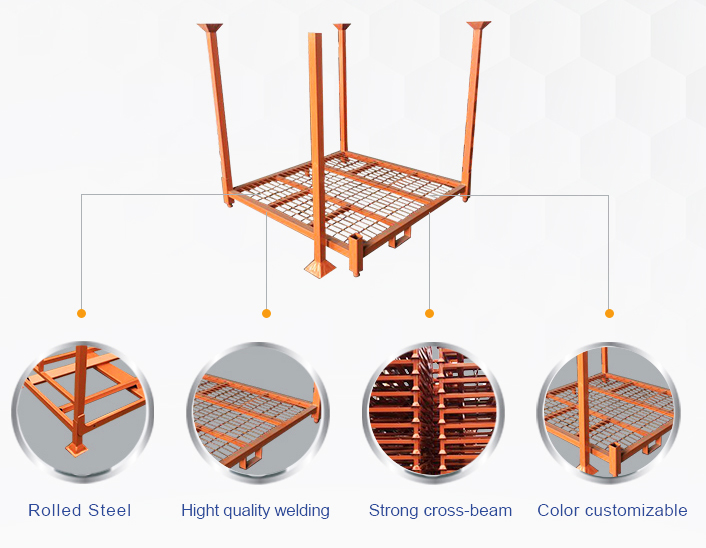 Pallet Stacking Rack For Tire Warehouse Storage Tire Rack