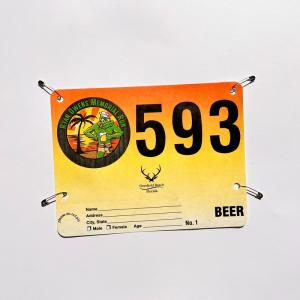 Rectangular Tyvek Race Bib Numbers Screen Printed Durable