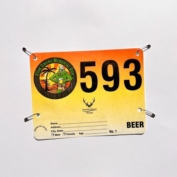Custom Competition Players Bib Numbers For Kids And Adults Tyvek Paper Race