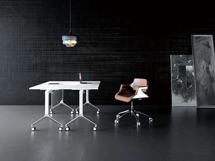 Meeting Hall Chairs Armless Conference Room Chairs Powder Coating Steel