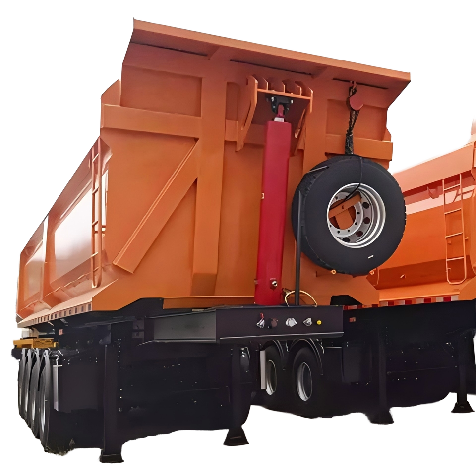 CIMC modern design customized colors 3 axle 12 wheels stainless steel mechanical or air suspension tipper trailer dump truck