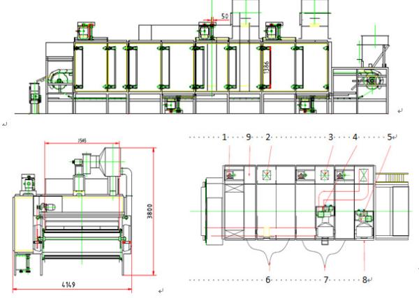 2000kg/H 44kw Power Cashew Nut Roasting Machine