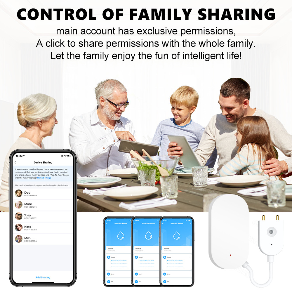 Zigbee Water Leak Sensor Smart Home Notification Alerts Water Flood Leak Alarm Home SecurityTuya Flooding Detector