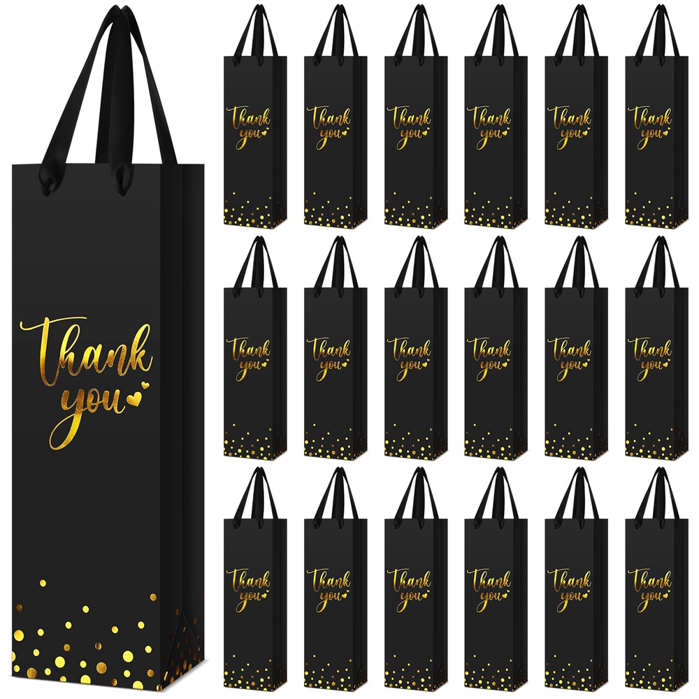 Custom Printed Wine Packing Shopping Paper Bag For Bottle CMYK 4 Color Offset Printing