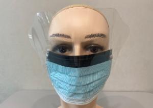 China Level 3 Surgical Disposable Protective Face Mask With Visor Anti Fog Earloops on sale