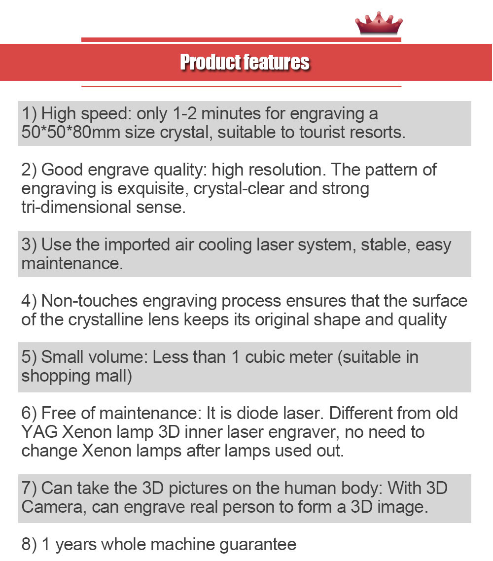 532nm Crystal Glass Cube Sphere Ball Necklace Pendant Inner Engraving Machine Subsurface Photo 3D Crystal Green Laser Diode
