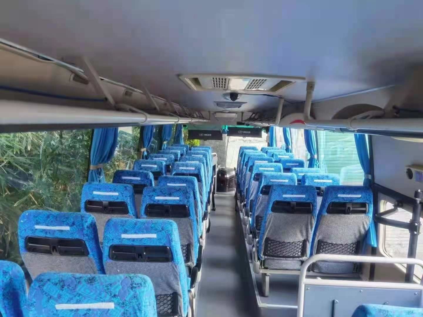 Used Coach Bus Model KLQ6129 Used Higer Bus 53 Seats Good Passenger Bus Double Doors Steel Chassis Low Kilometer