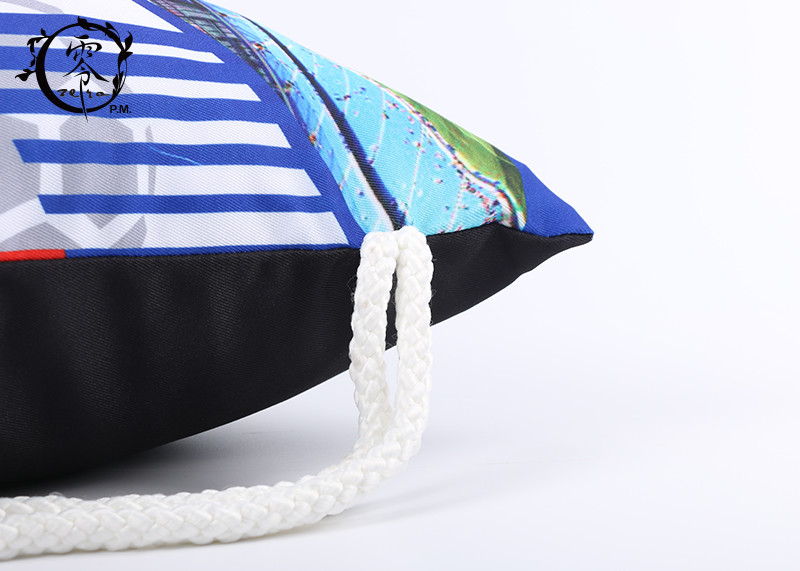 Japan Football National Backpack String Bag , Printed Athletic Pull String Bag