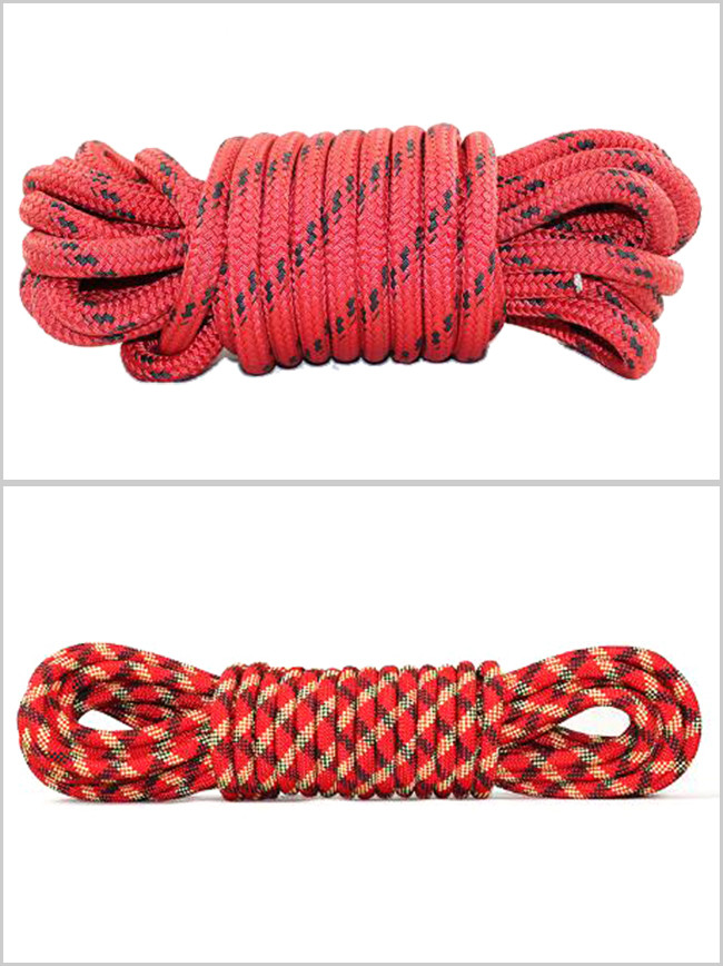 High Strength Nylon / Polyester Safety Rope Outdoor Climbing Ropes 8mm Diameter