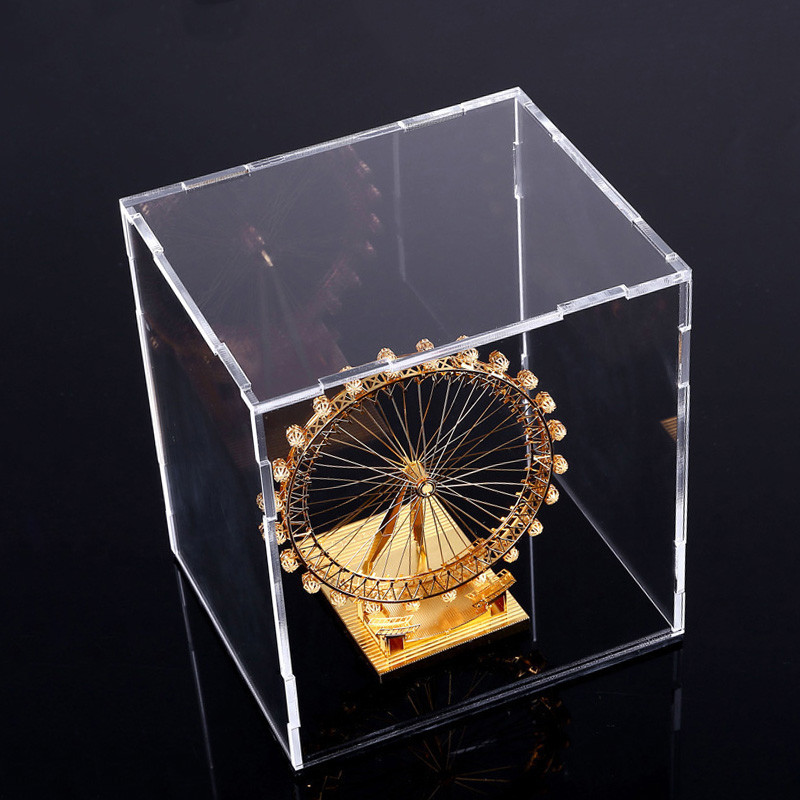 Square Counter Acrylic Display , Case Plastic Stand Clear Storage Box Jars With Lids