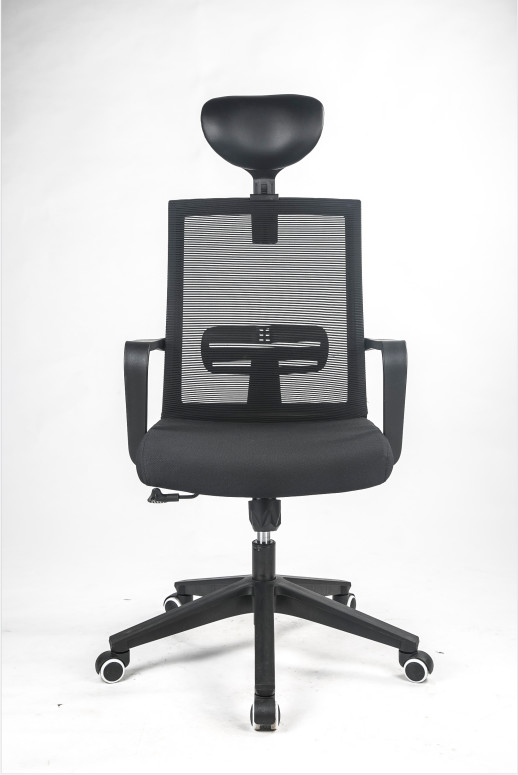 Black PA66 Swivel Office Chairs With Mesh Seat 3D Armrests