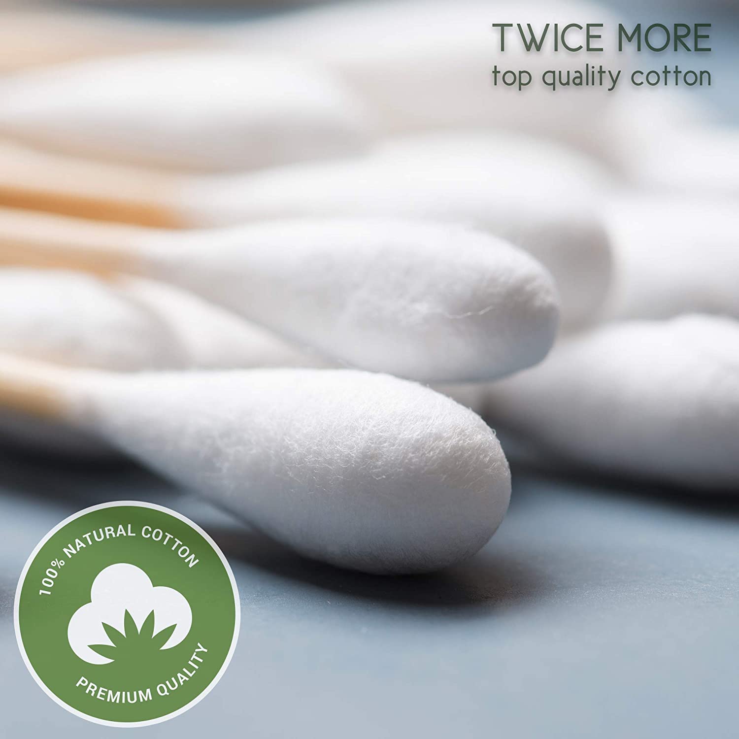S&J Premium Cotton Buds Double-headed Disposable Cotton Swabs Makeup Ear-clean Disposable Dacron Tip Swabs
