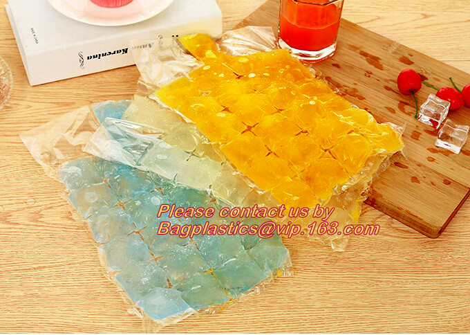 New Custom Printed Disposable Ice Cube Plastic Bag Manufacturer, Colored Disposable Plastic Ice Cube Freezer Bag, bageas