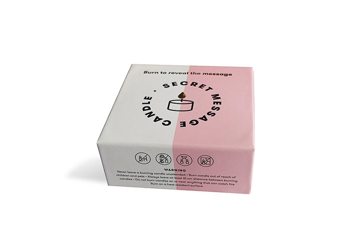 Customized Scented Candle Gift Box , Side Pull Cardboard Candle Boxes